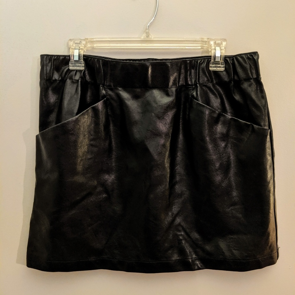NWOT Wild Fable Faux Leather Mini Skirt